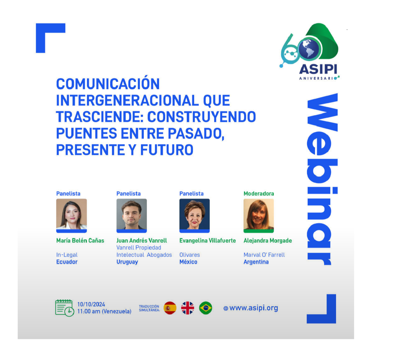 Webinar ASIPI:  Comunicación Intergeneracional que Trasciende: Construyendo Puentes entre Pasado, Presente y Futuro